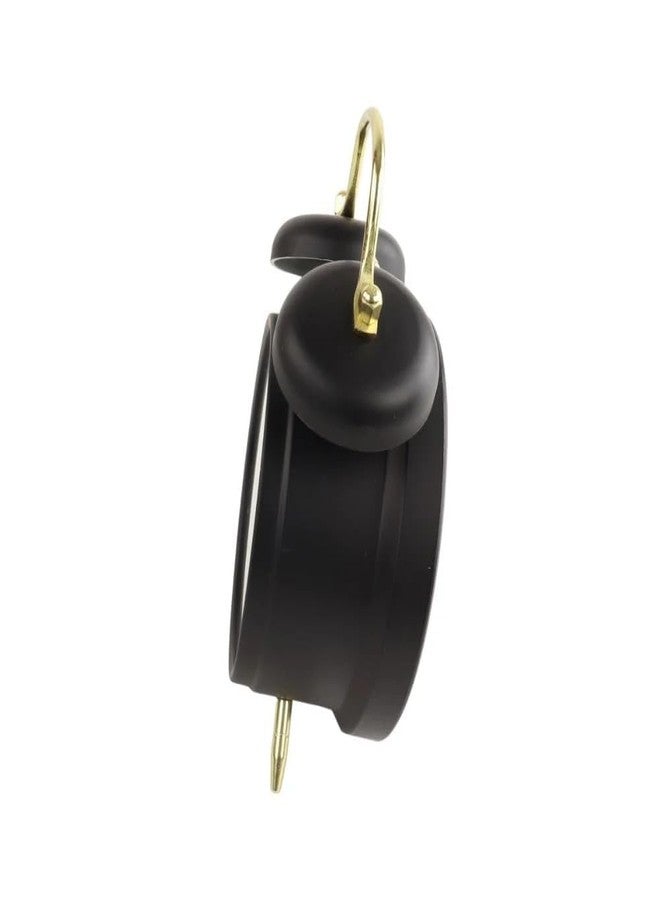 STL Retro Twin Bell Alarm Clock with Night LED | Loud Bedside Alarm, Non-Ticking Silent Sweep, Metal Frame Table Clock for Students, Bedroom & Office (Black) - Image 3